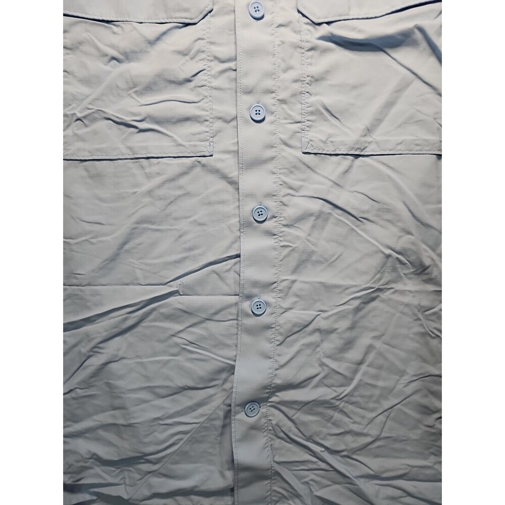 Alaskan Hardgear AKHG Crooked River Short Sleeve Button Up Shirt Blue Men’s L - Picture 4 of 8
